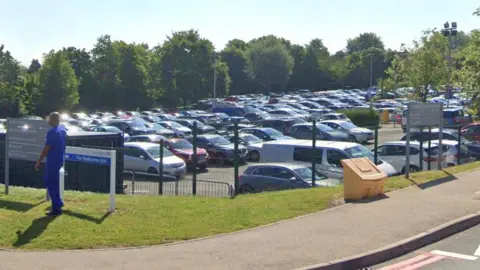 Google General view of one of the hospital car parks