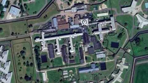 An aerial view of Rampton Hospital in Nottinghamshire