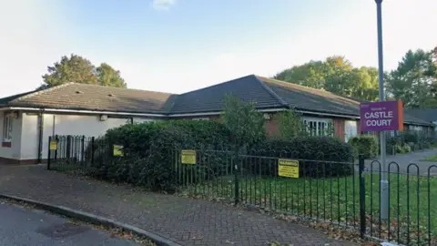 Exterior shot of Castle Court care home in Castle Gresley