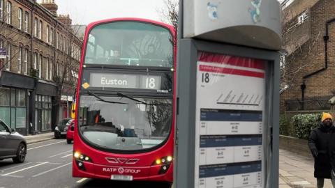 The number 18 bus in Kensal, London