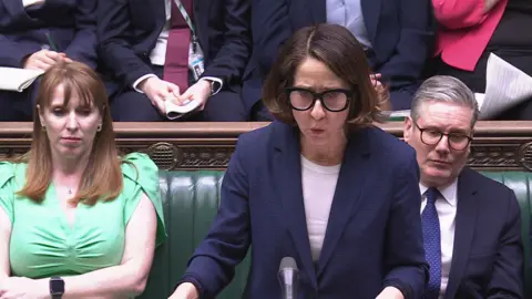 Work and Pensions Secretary Liz Kendall addressing parliament