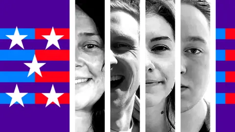 BBC Graphic of four voters