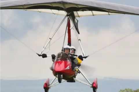 Strathaven Airfield Microlight plane