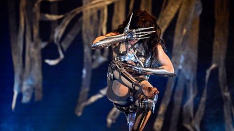 Eurovision Queen Loreen, last year's winner, gave a cinematic performance in the break before results