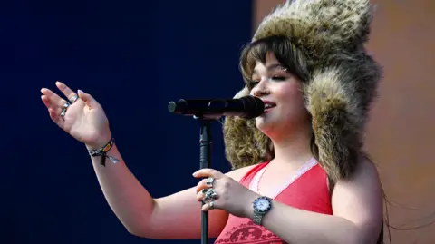 Lola Young performing at Radio 1's Big Weekend 2025 in Liverpool