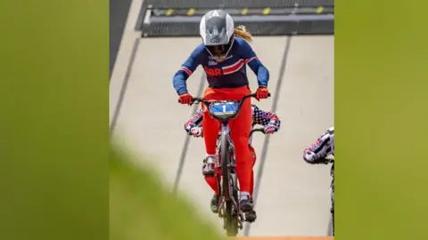 Braintree BMX Club Freia competing in the BMX World Championships