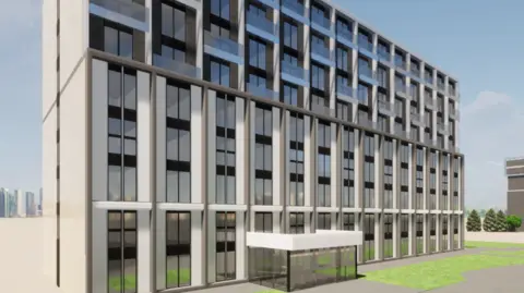 Stoke-on-Trent City Council Artist's impression of proposed new development at Stoke's city central library site at Hanley