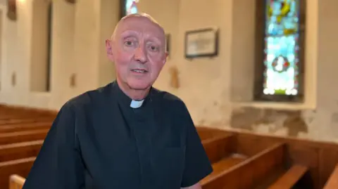 BBC Close up of Father Nick Barry