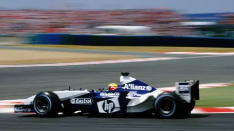 Getty Images BMW-Williams driver Ralf Schumacher of Germany in action during the French Formula One Grand Prix held on July 6, 2003 at the Circuit de Nevers Magny-Cours in Nevers, France.