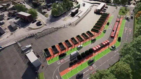 A digital drawing of how the refurbished Reliance Street tip will look once it reopens