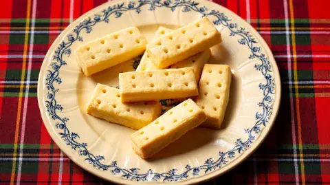 A plate of shortbread