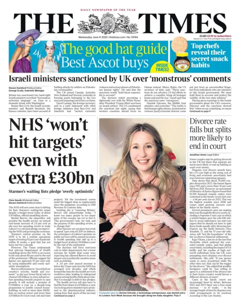  "NHS 'won't hit targets' even with extra £30bn".