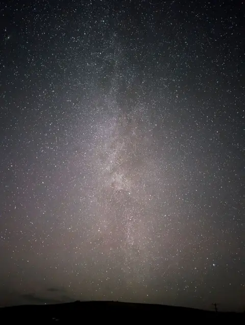 Pete Walls A starry night sky over Edzell Hill