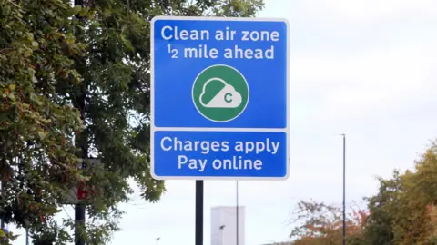 Newcastle City Council Clean Air Zone sign