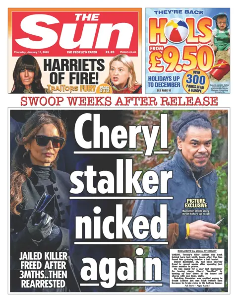  "Cheryl stalker nicked again."