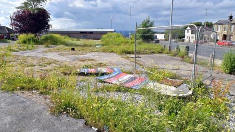 Empty site in Bradford ready for building
