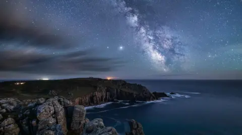 Jennifer Rogers Jennifer Rogers' photo of the Milky Way over Gwennap Head in Cornwall