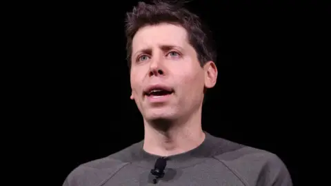 Getty Images Sam Altman speaking at an event