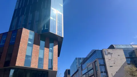 Belfast buildings in the sunlight