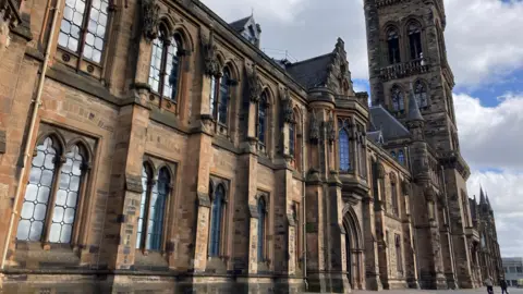 The outside of Glasgow University