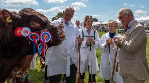 King Charles visiting the Great Yorkshire Show in 2021 