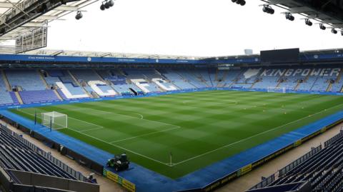 A picture of the empty King Power Stadium