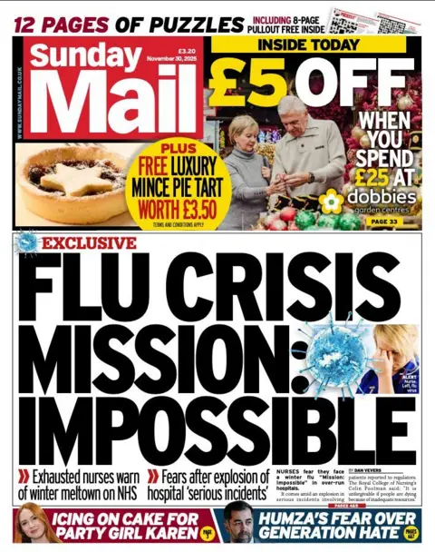 Scotland's papers: 'Flu crisis' and push for decision on Chinese