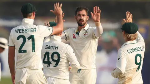 Australia celebrate a wicket