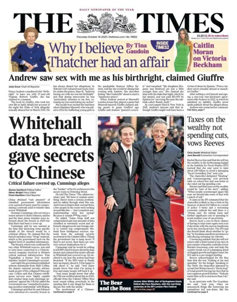  “Whitehall data breach gave secrets to Chinese”.