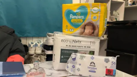 Baby products on a table