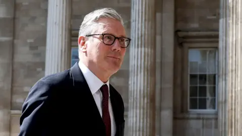 Prime Minister Sir Keir Starmer arrives at the British Museum on 21 April.