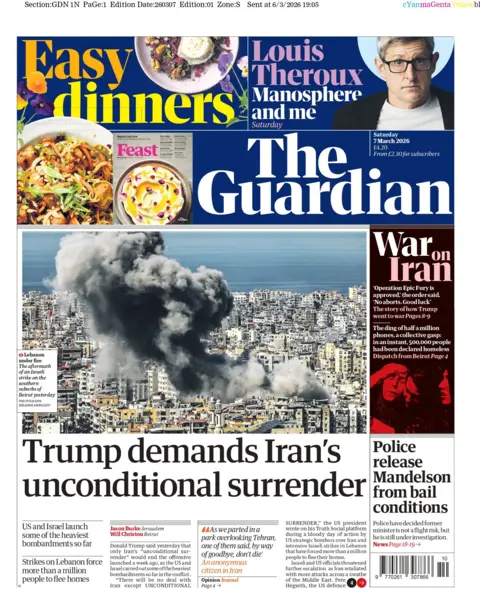  "Trump demands Iran's unconditional surrender."