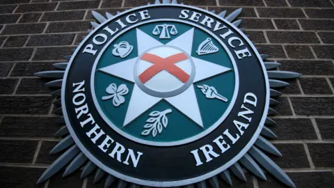 Getty Images PSNI emblem, outside on a building