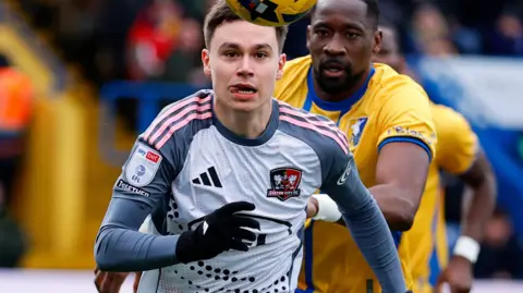 Timur Tutierov in action for Exeter City