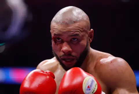 Chris Eubank Jr durong his fight with Connor Benn