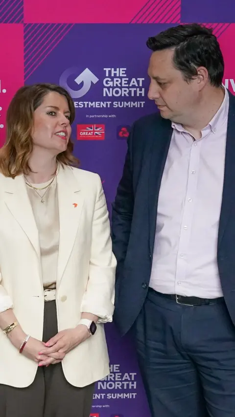 North East Mayor Kim McGuinness (left) and Tees Valley Mayor Ben Houchen (right)