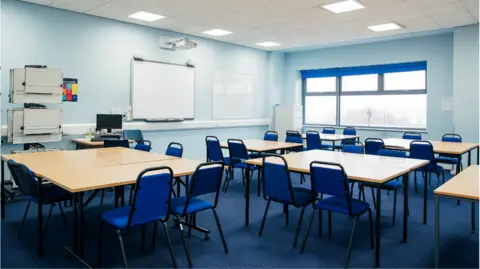 Getty Images An empty classroom