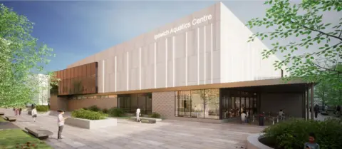 DB3 Group Artist's impression of Ipswich Aquatics Centre