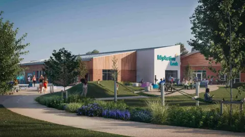 An artist's impression of what the completed centre will look like 