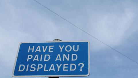 Image shows pay and display sign