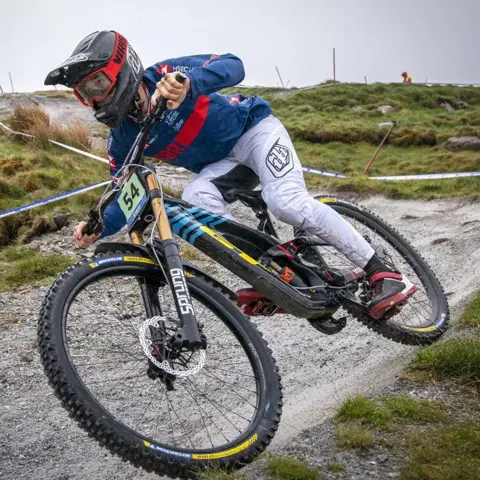 PA Media/Jane Barlow Mountain biker