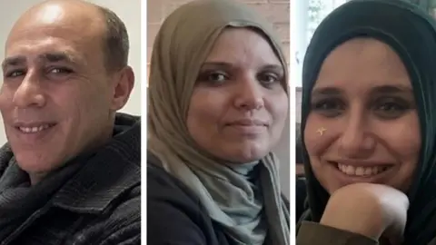 Al-Arab in UK Undated image showing three family members (L-R): Hassan El-Khawas, 55, his partner Zeina Alayn, 37,and their daughter Sara El-Khawas, 14.