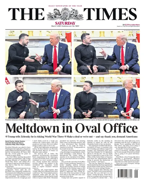  "Meltdown in Oval Office" 