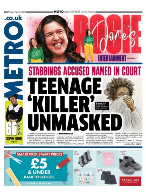 BBC Metro front page