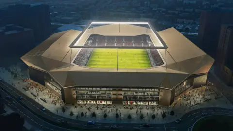 Luton Town releases pictures of new Power Court ground plans