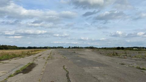 The runway on the Wisley Airfield site