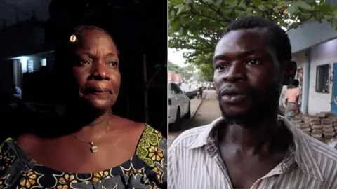 A composite image of a man and a woman speaking to the camera.