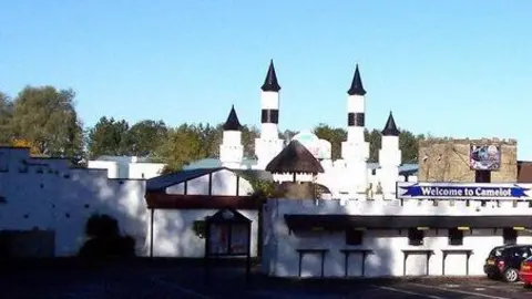 Geograph/Raymond Knapman The entrance to the abandoned Camelot theme park. 