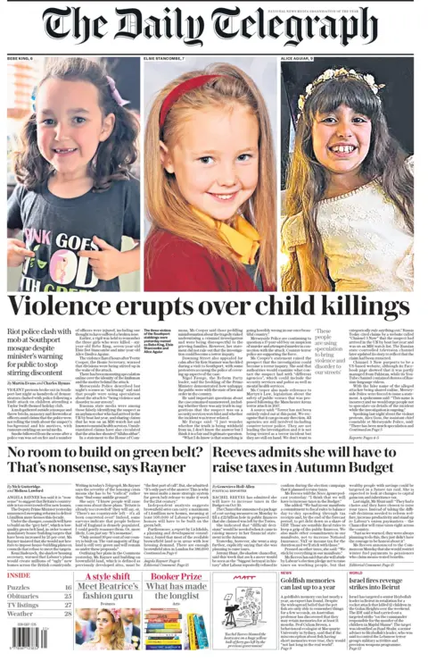  "Violence erupts over child killings"