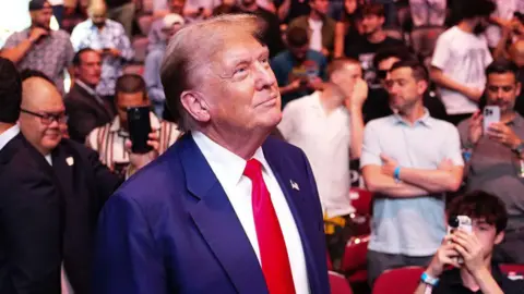 Getty Images Donald Trump at a UFC match last June